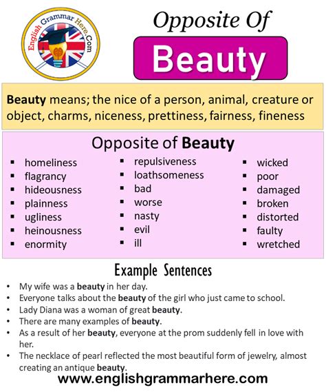 antonym of beauty|opposite of beauty standards.